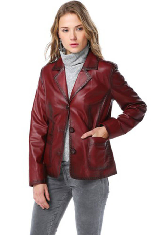 Yb358 Real Leather Women's Jacket - 1