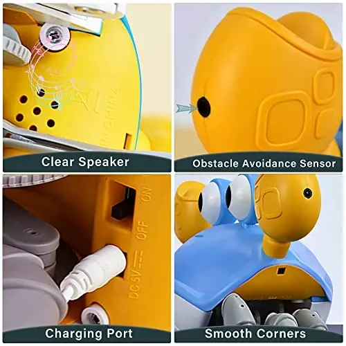 Yeaye Crawling Crab Baby Toys Infant - Tummy Time Toy Gifts for 3 4 5 6 7 8 9 10 11 12 Boy Girl with Learning Crawl System Music for 0-6 6-12 12-18 36 Months Walking Toddler Birthday Gift(Blue) - 4