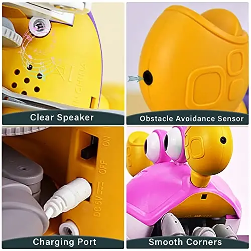 Yeaye Crawling Crab Baby Toys Infant - Tummy Time Toy Gifts for 3 4 5 6 7 8 9 10 11 12 Boy Girl with Learning Crawl System Music for 0-6 6-12 12-18 36 Months Walking Toddler Birthday Gift(Pink) - 4