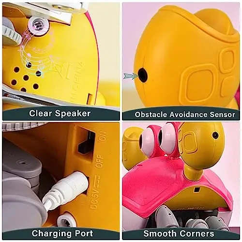 Yeaye Crawling Crab Baby Toys Infant - Tummy Time Toy Gifts for 3 4 5 6 7 8 9 10 11 12 Boy Girl with Learning Crawl System Music for 0-6 6-12 12-18 36 Months Walking Toddler Birthday Gift(Red) - 5