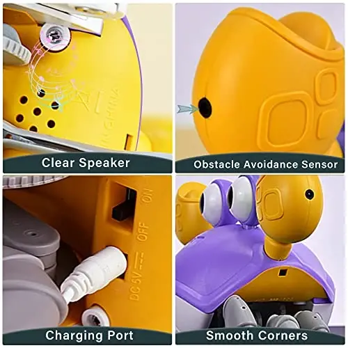 Yeaye Crawling Crab Baby Toys Infant - Tummy Time Toy Gifts for 3 4 5 6 7 8 9 10 11 12 Boy Girl with Learning Crawl System Music for 0-6 6-12 12-18 36 Months Walking Toddler Birthday Gift(Purple) - 4