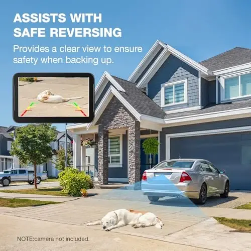 Backup Camera Monitor Only - 7 Inch HD Image Back up Camera Screen for Cars Trucks SUVs Vans RVs Trailers Campers, Dashboard/Windshield Installation, 12V/24V, Camera Not Included (7 Inch) - 6