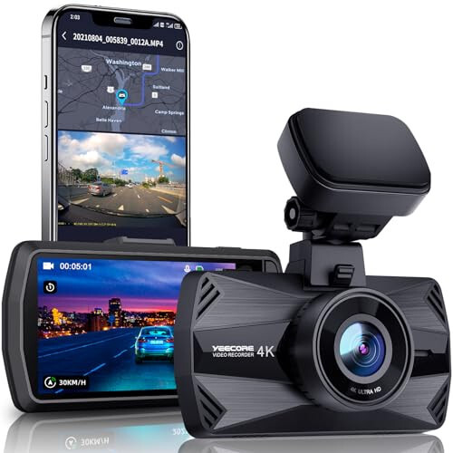 YEECORE D21 Dash Cam, Haqiqiy 4K Dash Kamera Oldingi 5G WiFi GPS, 3