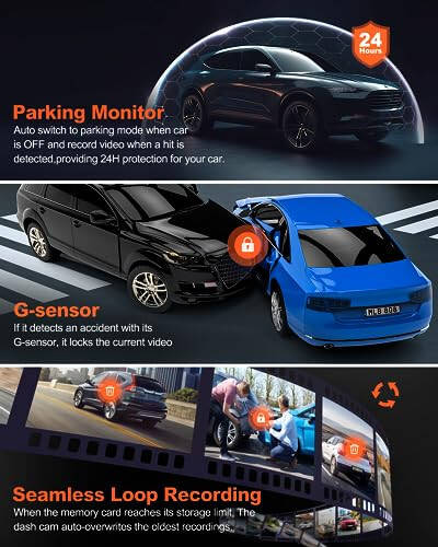 YEECORE D21 Dash Cam, Haqiqiy 4K Dash Kamera Oldingi 5G WiFi GPS, 3