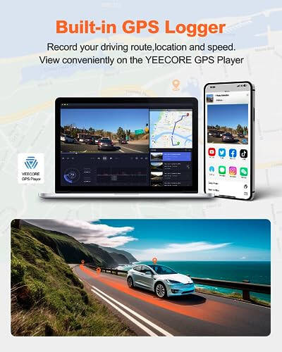 YEECORE D21 Dash Cam, Haqiqiy 4K Dash Kamera Oldingi 5G WiFi GPS, 3