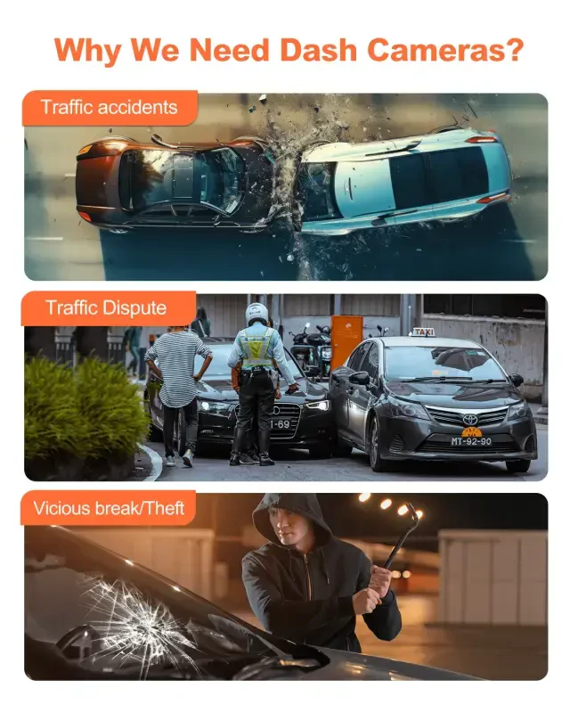 YEECORE Dash Cam, 4K UHD 2160P Avtomobil Kamerasi (oldingi), WiFi GPS, 2.45 dyuymli Sensorli Ekran, Super Kechasi Ko‘rish, Davriy Yozuv, G-Sensor, HDR, Avtomobillar uchun Mini Dash Kamera, 256GB gacha qo‘llab-quvvatlaydi - YEECORE