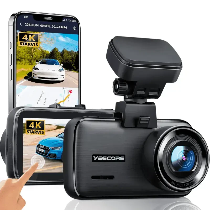 YEECORE Dash Cam, 4K UHD 2160P Avtomobil Kamerasi (oldingi), WiFi GPS, 2.45 dyuymli Sensorli Ekran, Super Kechasi Ko‘rish, Davriy Yozuv, G-Sensor, HDR, Avtomobillar uchun Mini Dash Kamera, 256GB gacha qo‘llab-quvvatlaydi - 9