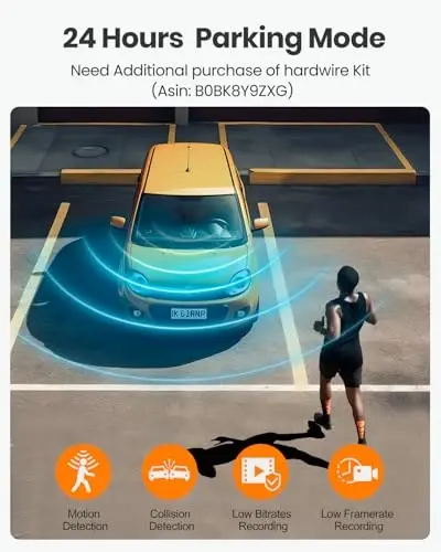 YEECORE 4K Dash Cam Front and Rear, Built-in WiFi GPS, 3.3