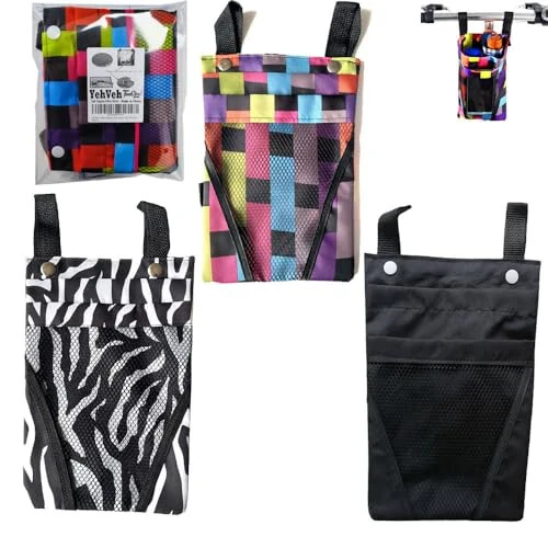 YehVeh 3 Pack Bike Handlebar Bag Bicycle Handle Bar Front Hanging Pouch 2 Layers with Mobile Phone Holder for Motorcycle eBike Scooter Trike Tricycle Cycling Vehicle Crossbar Kids Girls Boys Men Women - 1