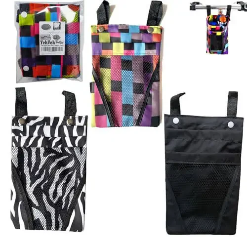 YehVeh 3 Pack Bike Handlebar Bag Bicycle Handle Bar Front Hanging Pouch 2 Layers with Mobile Phone Holder for Motorcycle eBike Scooter Trike Tricycle Cycling Vehicle Crossbar Kids Girls Boys Men Women - 1