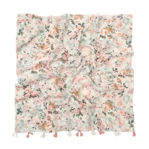 Yeieeo Boho Ayollar uchun Sharf Yengil Gul bosilgan Sharf Kuz Qish Moda chekkali shol - 2