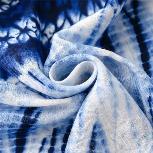 Yeieeo Boho Scarf for Women Lightweight Floral Printed Scarf Fall Winter Fashion Fringed Shawl - 2