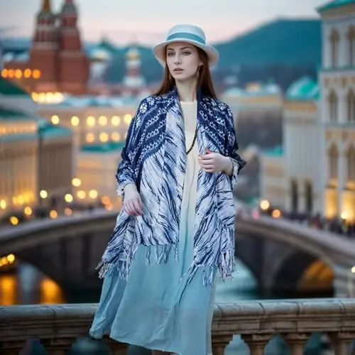 Yeieeo Boho Scarf for Women Lightweight Floral Printed Scarf Fall Winter Fashion Fringed Shawl - 4