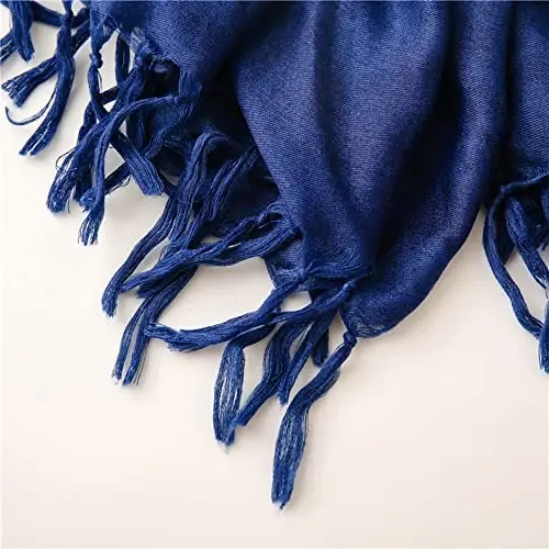 Yeieeo Boho Scarf for Women Lightweight Floral Printed Scarf Fall Winter Fashion Fringed Shawl - 4