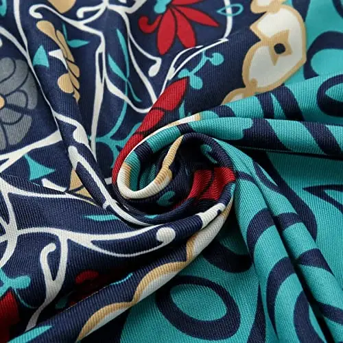 Yeieeo Boho Scarf for Women Lightweight Floral Printed Scarf Fall Winter Fashion Fringed Shawl - 3