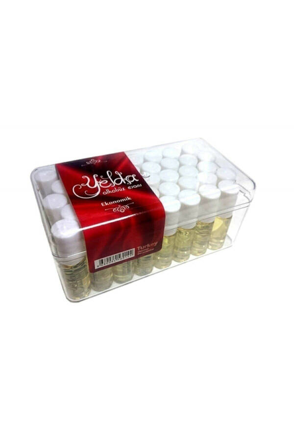 Yelda Alcohol-Free Essence - Plastic Lid - For Hajj and Umrah Gift - 40 Pieces - 1 Box - 1