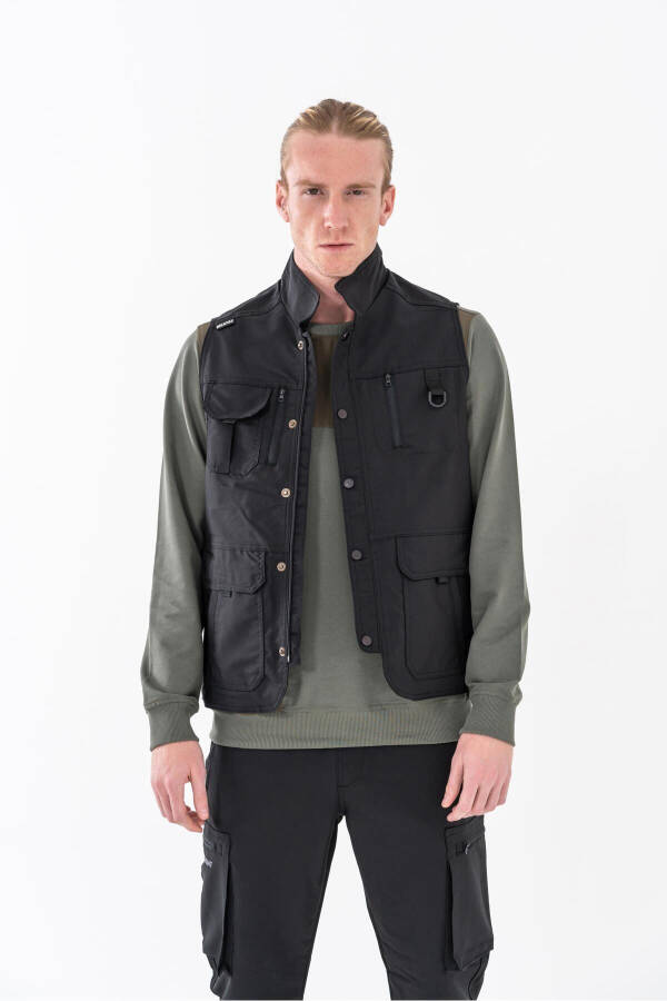 Bikatex Taktik Avcı Yeleği Çok Cepli Gazeteci Yeleği - 201-SİYAH - 1