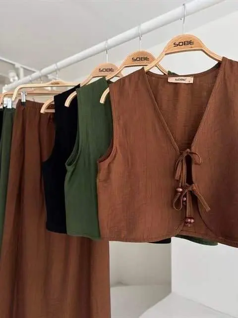 Yelek Oldindan Bog'lamali Uzun Etekli Takım 10192 - 12