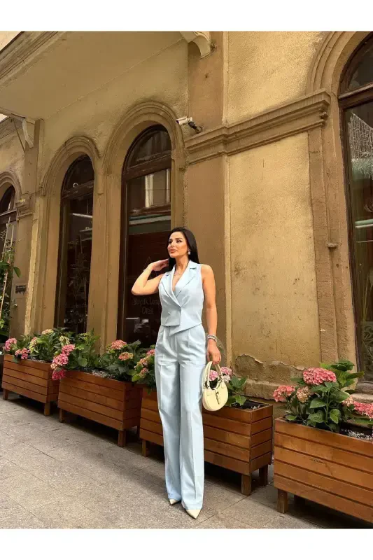 Yelek Shim Cepli Kostyum-KO'K - 1