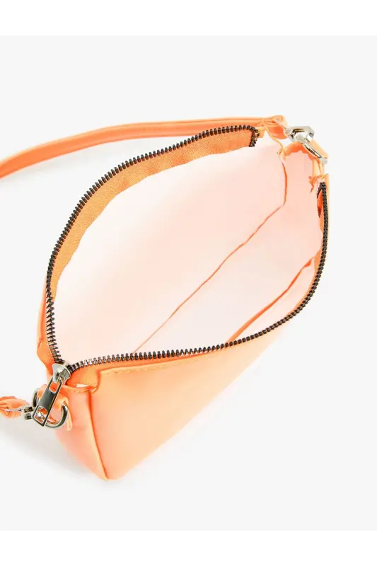 Yelkali sumka Sun'iy teri Fermuarli Osma Geometrik-To'q sariq - 5