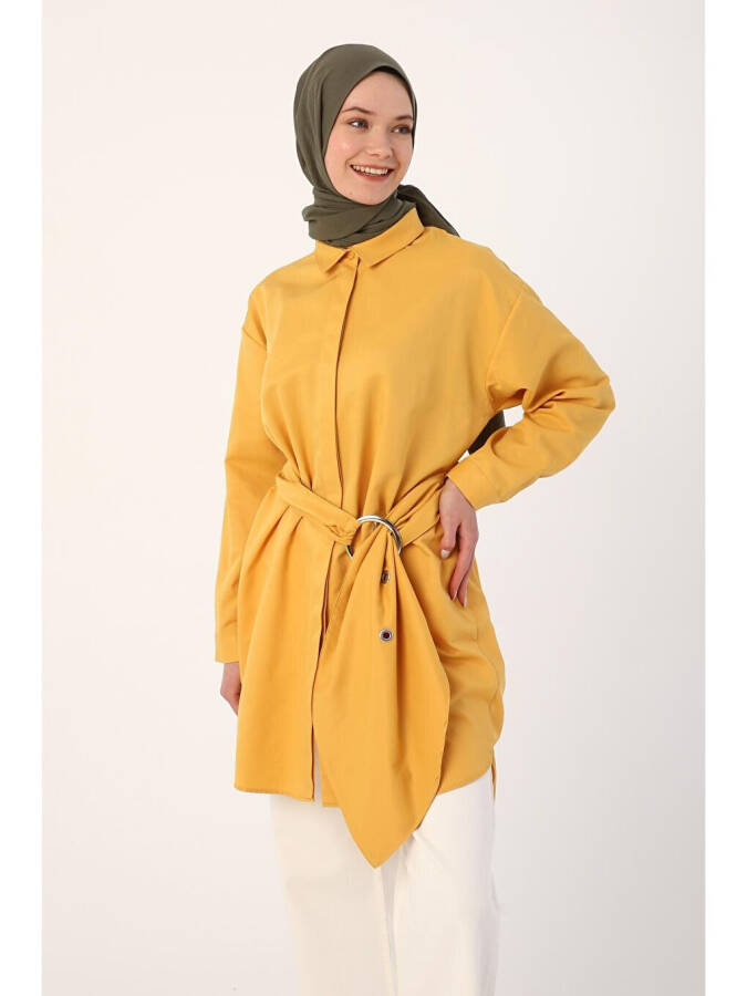 Yellow Belt Relaxed Fit Shirt Tunic - 6