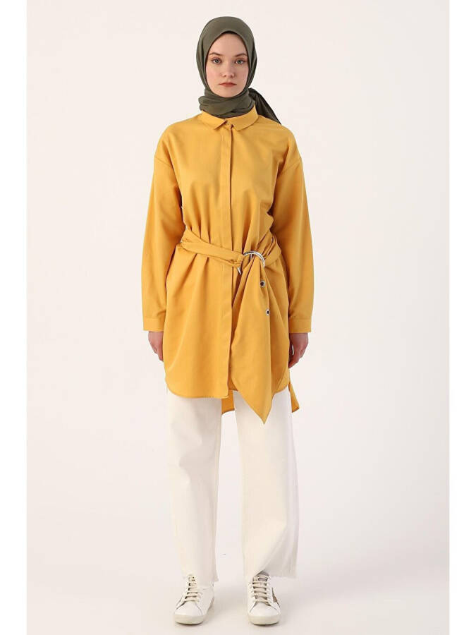 Yellow Belt Relaxed Fit Shirt Tunic - 7