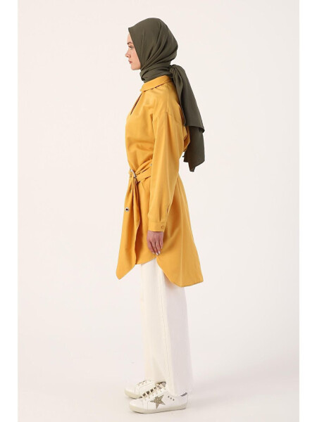 Yellow Belt Relaxed Fit Shirt Tunic - 8