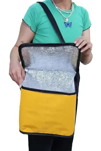 Yellow Color Cooler Thermal Bag Camping Picnic Bag - 1 Piece Ice Pack Gift-Yellow - 1