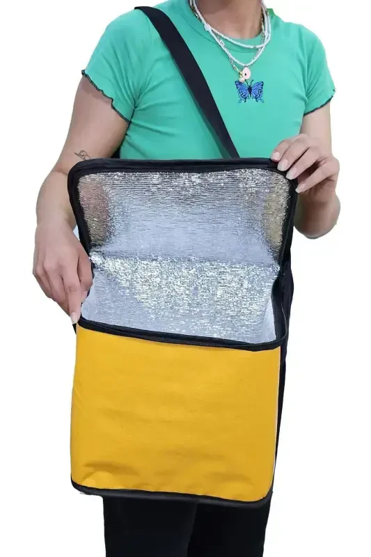 Yellow Color Cooler Thermal Bag Camping Picnic Bag - 1 Piece Ice Pack Gift-Yellow - 1