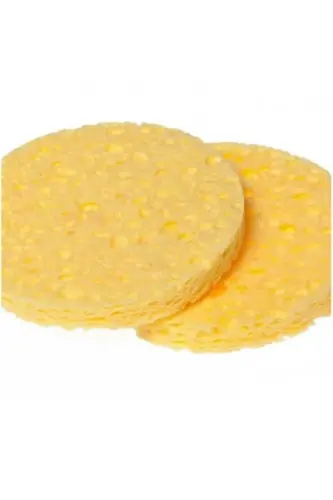 Yellow Facial Cleansing Sponge Oval 2 Pack - 1