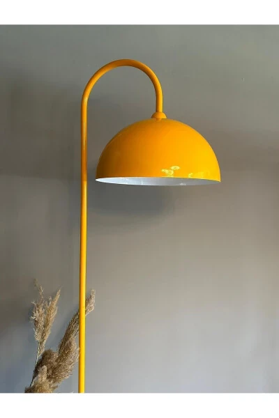 Yellow Floor Lamp Modern Decorative Metal Living Room Study Room - 9