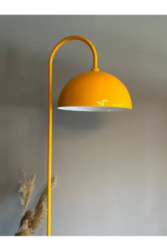 Yellow Floor Lamp Modern Decorative Metal Living Room Study Room - 4