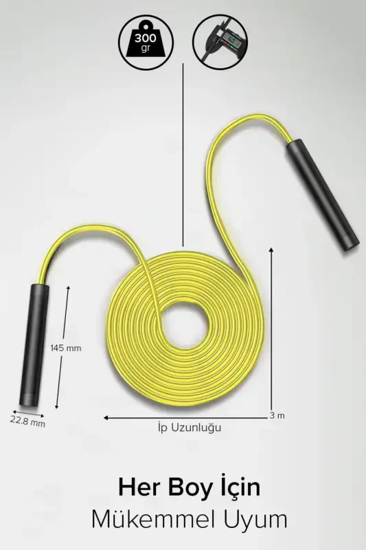 Yellow Skipping Rope Atp-3000-YELLOW - 2