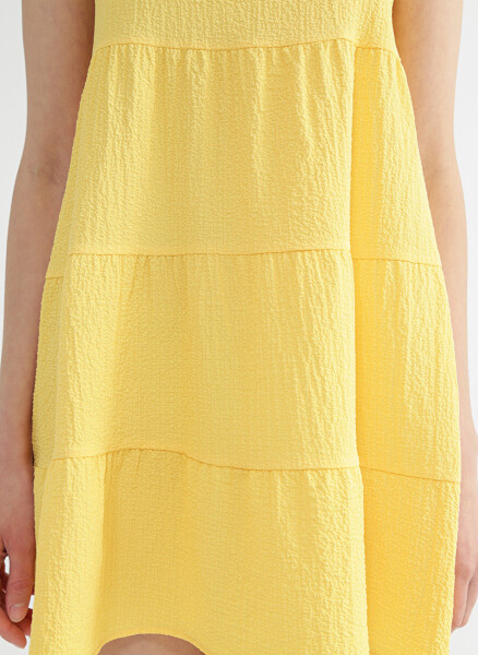 Yellow sleeveless mini dress - 5