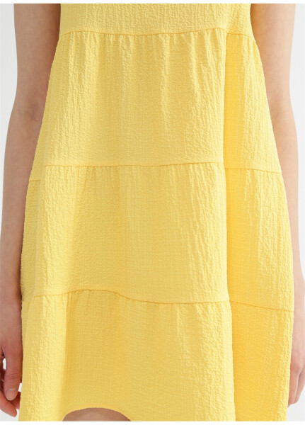 Yellow sleeveless mini dress - 10