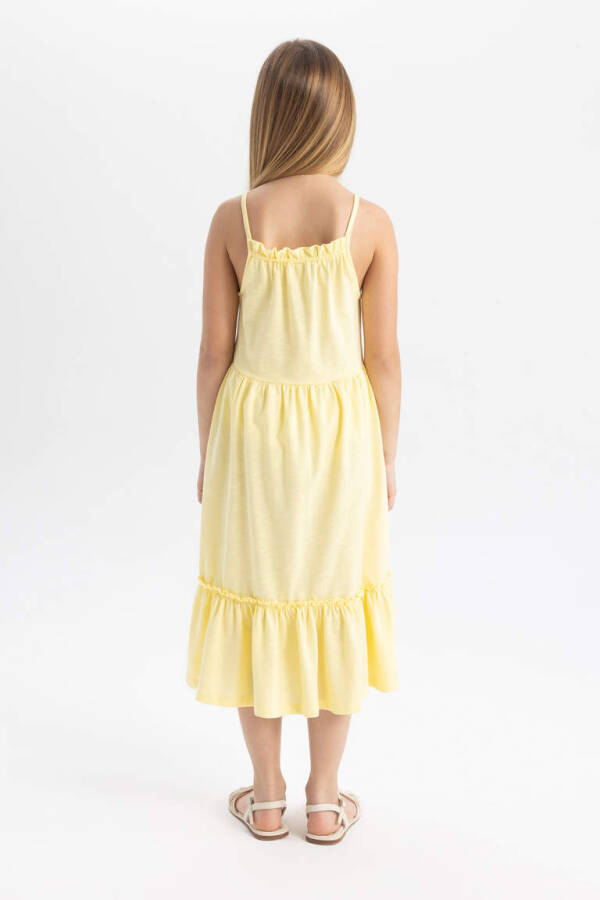 Yellow Strapless Dress for Girls - 5