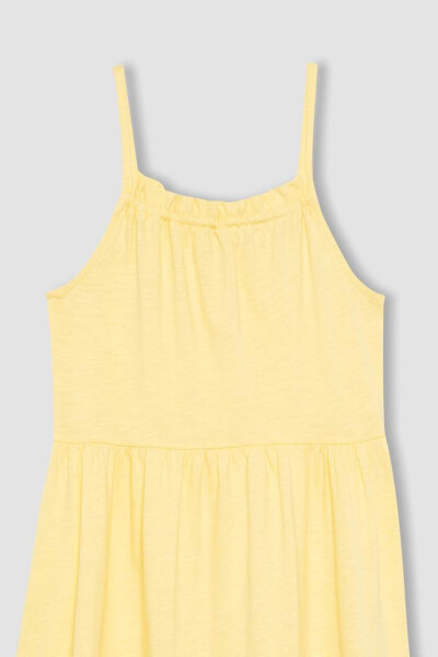 Yellow Strapless Dress for Girls - 7