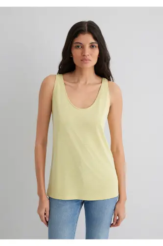 Yellow T-Shirt Slim Fit 1613216-71309-Sar - 4