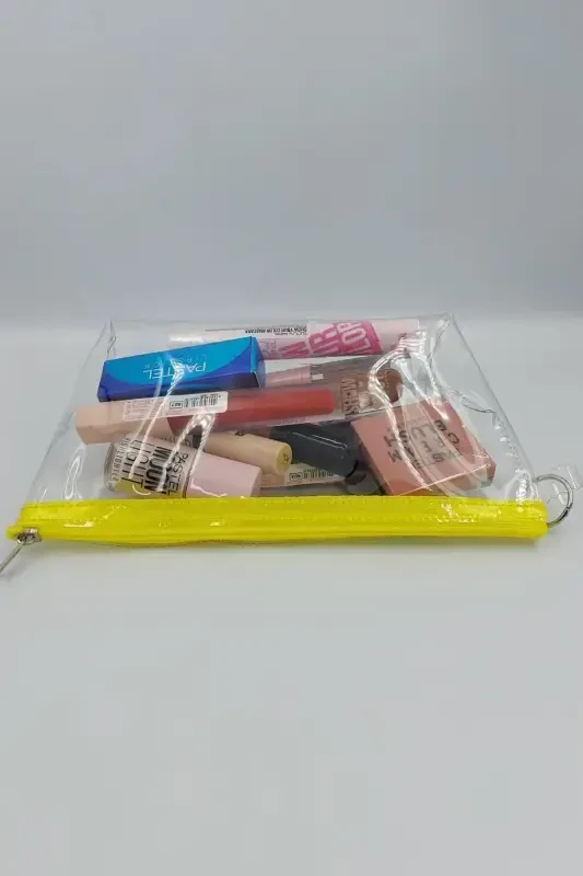 Yellow, Transparent Triangle Makeup Bag-Yellow_Transparent - 4