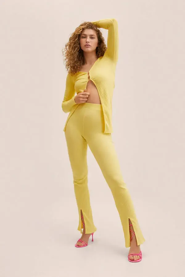 Yellow Women's Pants 27045804 - 1