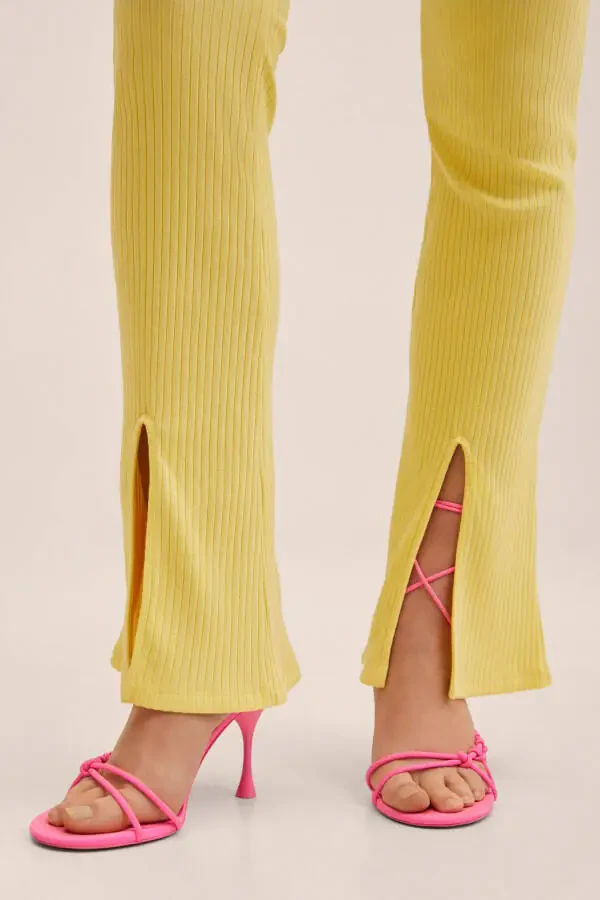 Yellow Women's Pants 27045804 - 6