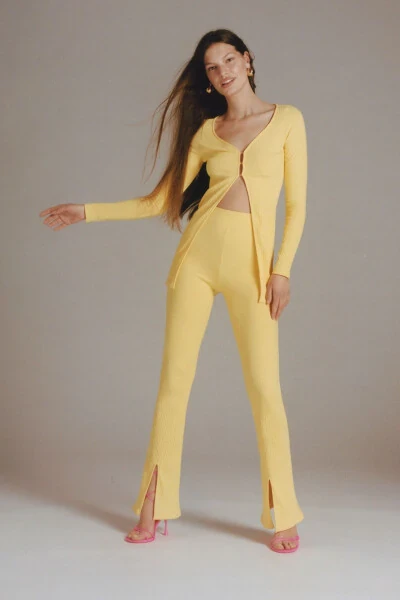 Yellow Women's Pants 27045804 - 7