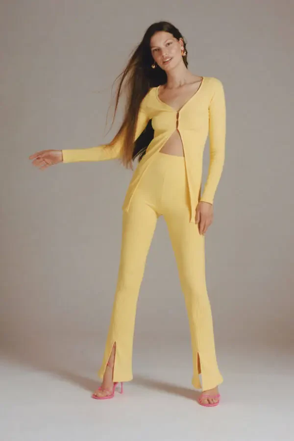 Yellow Women's Pants 27045804 - 7