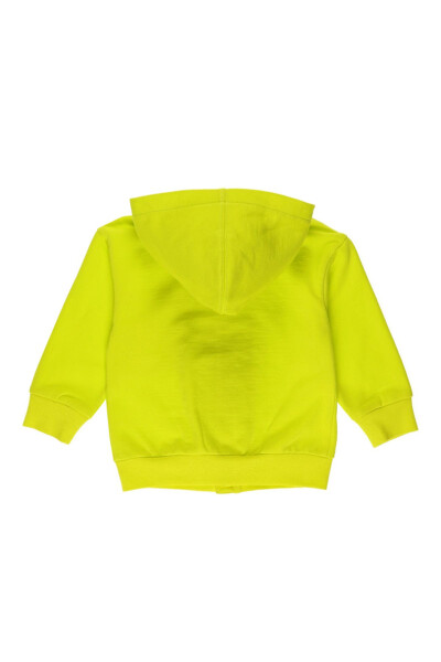 Yellow zippered baby boy sweatshirt - 2