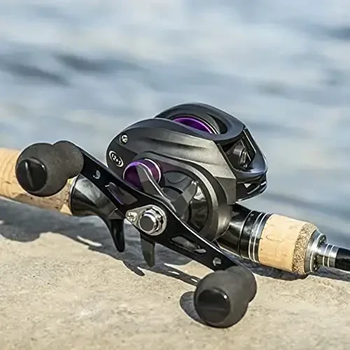 Baitcasting Reel, Fishing Reel, Magnet Braking System, 17.6 LB Max Drag, 7.2: 1 and 6.3: 1 Gear Ratio - 2