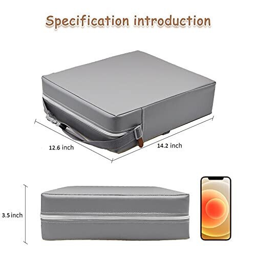 Toddler Booster Seat for Dining Table, PU Washable Double Safe Straps Non-Slip Bottom Booster Seat Dining Toddler, Portable Travel Increasing Cushion (Grey) - 11