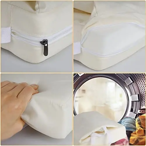 Toddler Booster Seat for Dining Table, Booster Seat for Table, 12.6x3.34 Inch Portable High Chair for Travel, HOSEASCA Compact Lightweight Travel Booster Seat with Adjustable Straps for Baby(Beige) - 5