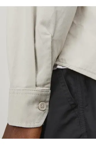 Yengil krem rangli erkak ko'ylagi JCOCOLLECTIVE ZAC OVERSHIRT LS SN - 4