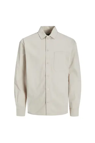 Yengil krem rangli erkak ko'ylagi JCOCOLLECTIVE ZAC OVERSHIRT LS SN - 8