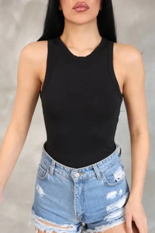 Yengsiz Badi Bluz - Qora - 2